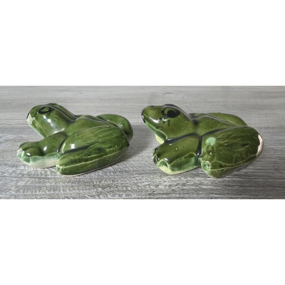 Vintage Glazed Anatomically Correct Ceramic Frogs Naughty Male And Female 2.5" - Picture 6 of 10